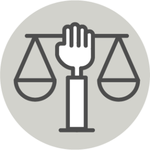 Icon of had holding scales